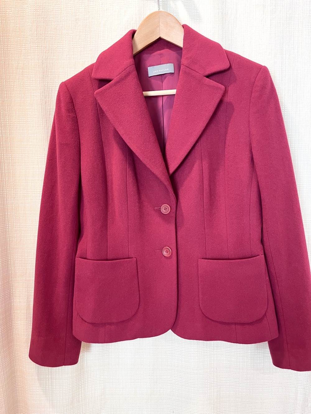 Ann Taylor Cashmere Wool Fitted Blazer Modern Prep Preppy Literary Chic